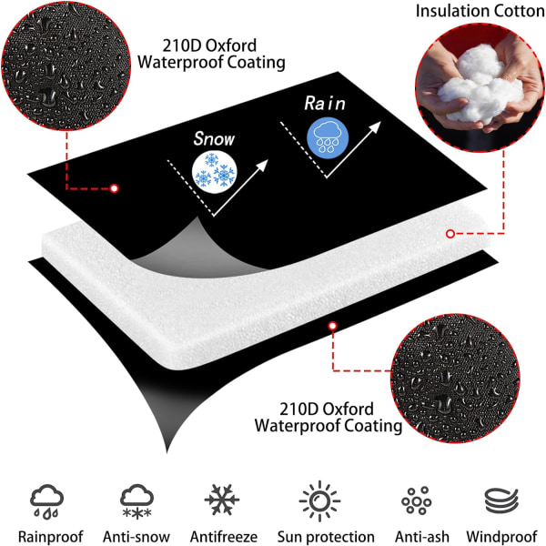 Utvändigt cover för vintern (2 st) - Isolerat skydd för utomhuskranar