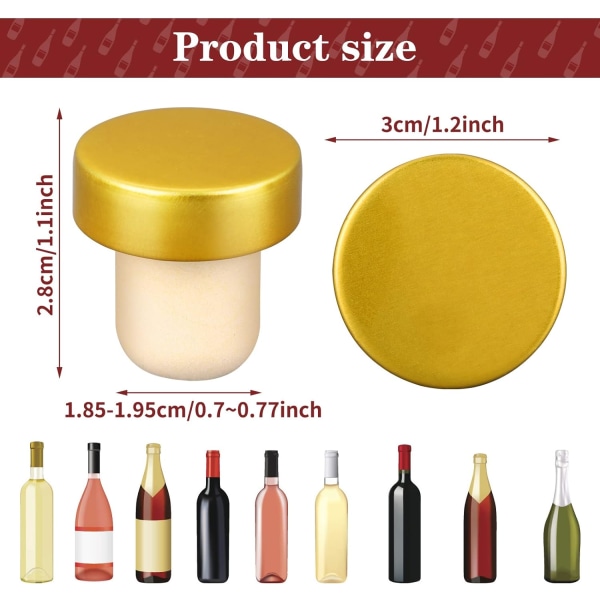 T-formade vinproppkorkar - Återanvändbara vinflaskproppar