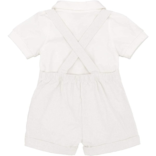 Baby Boys Formell kostym Gentleman Bowtie Romper Suspenders Shorts