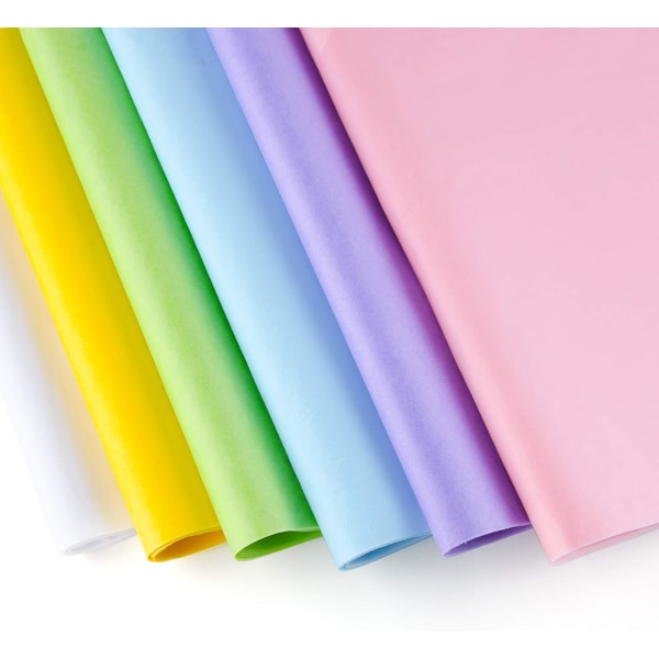 60 ark flerfärgat silkespapper för DIY-konsthantverk och inredning