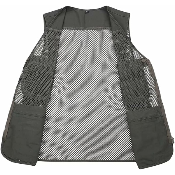 Unisex Mesh andas fiskeväst. Multi-Pockets Fotografi Resor