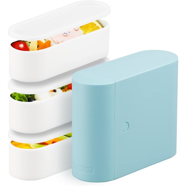 Bento Box Lunchbox. Stapelbara 3-lagers behållare. Bärbar 1,2L