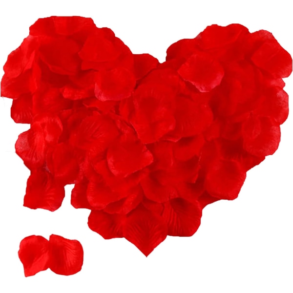 1200 stycken rosenblad - falska röda rosenblad för dekoration