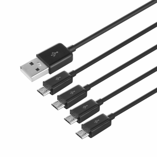 Micro USB Splitter-kabel, Micro USB Multi Charging-kabel, [4 i 1]