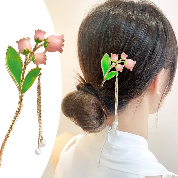 Metall Vintage Rhinestone Flower Hair Chopsticks Flower Hairpin