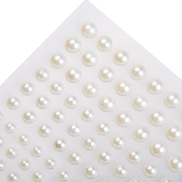 660 självhäftande pärlor med platt baksida - olika storlekar