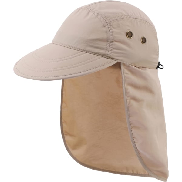 UV- cap för herr Safari Cap med fiskehatt med halsklaff
