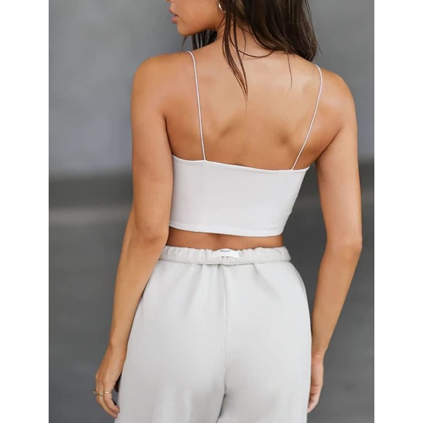 Spaghetti Strap Cami Crop Top för kvinnor