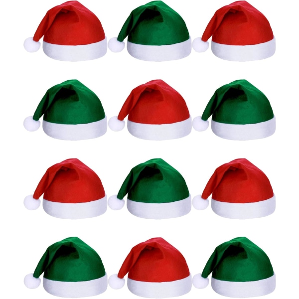 12 stycken hattar jul ovävda hatt för julfest tillbehör