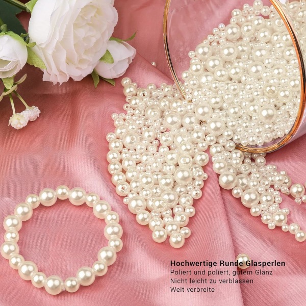Ivory White Pearl Beads - Smyckenstillbehör