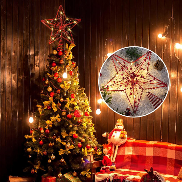 LED Julgran Topper Star - 10 tum