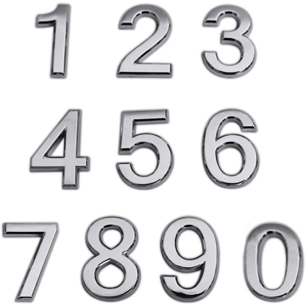 Brevlåda nummer klistermärke 0-9 Husadress gatunummer design
