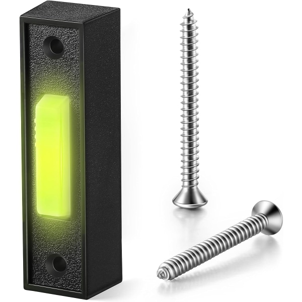 Upplyst dörrklocka med LED-ljus (svart)