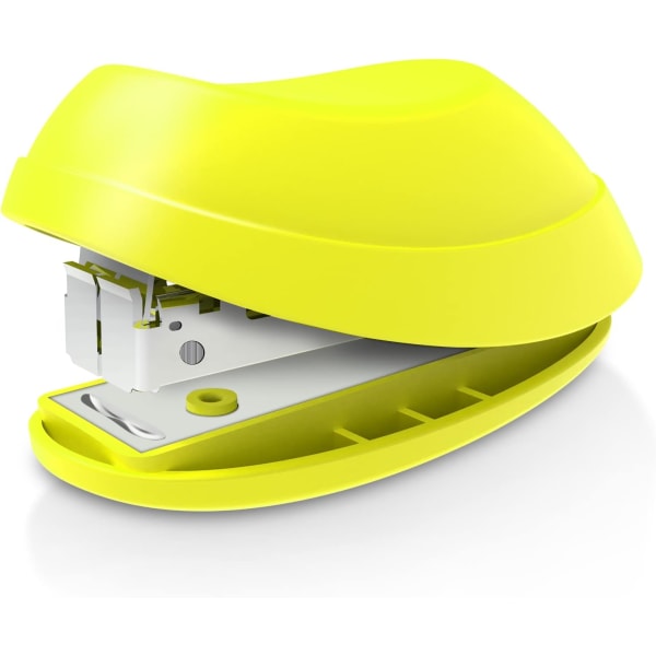 Minihäftapparat - kapacitet för 15 ark med häftklamrar (gul)