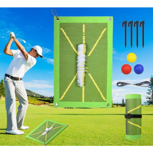 Golfträningsmatta för svingdetektering och slagträning