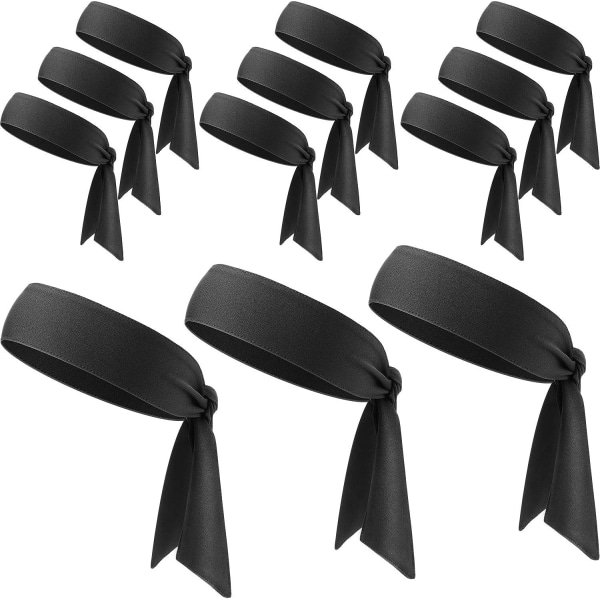 12 delar Tennis Tie Pannband Hårband Unisex Dry Head Tie Sport Tie