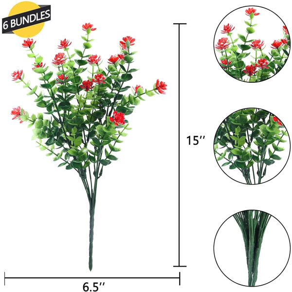 Konstgjorda blommor utomhus falska blommor för dekoration UV-beständig Ingen blekning