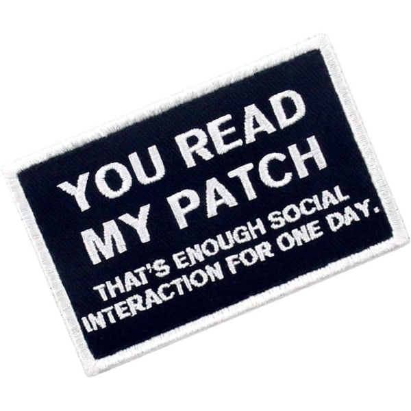 Funny Patch - Du läser min patch, det räcker med social interaktion