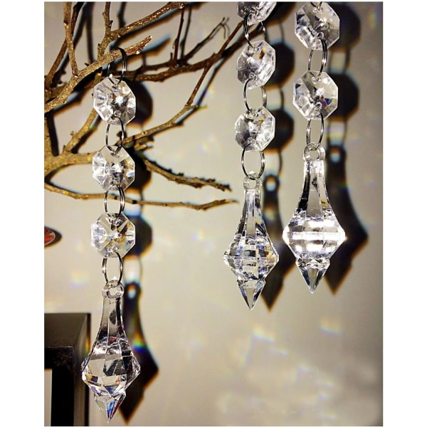 30 st Akrylkristallpärlor Garland ljuskrona hängande bröllopsfest