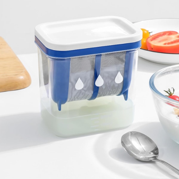 Yoghurt Maker (1300 ml) - grekisk yoghurtsil med mesh och lock för tjock yoghurttillverkning