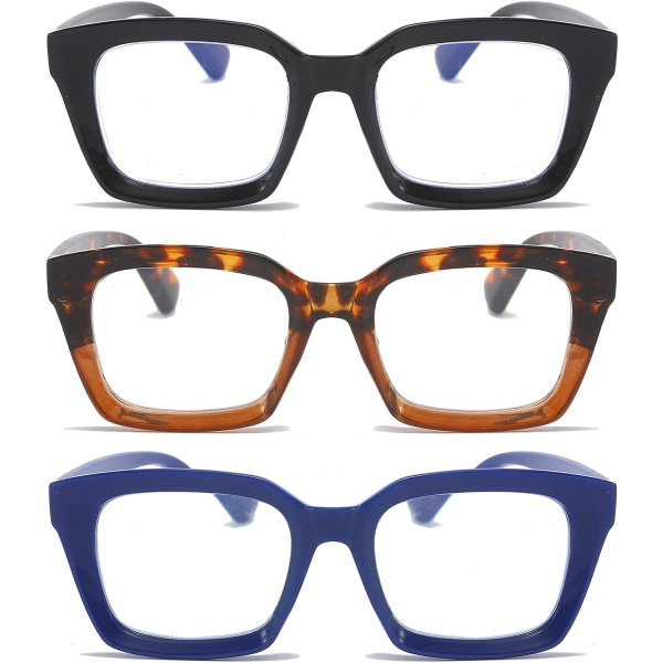 Läsglasögon 2.0 Kvinnor - Blåljusblockerande, överdimensionerad rektangel