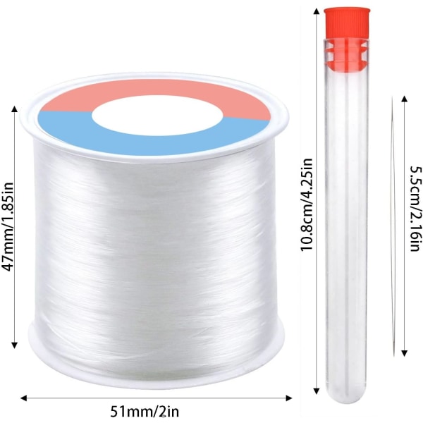 500 m klar nylon - osynlig pärltråd för upphängning av prydnadsföremål och hantverk