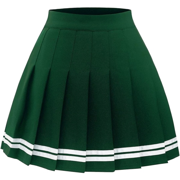 Plisserad kjol för kvinnor Mini Skater Basic Skirt School Cheerleader