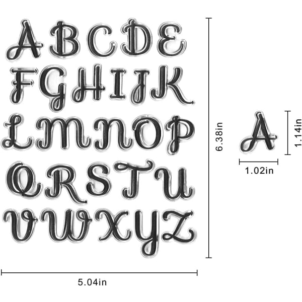 Alfabet Bokstäver Siffror Tydliga stämplar för att göra kort Dekoration DIY Scrapbooking