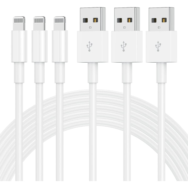 3Pack 3ft [Apple MFi Certified] Apple iPhone-laddare, iPhone-laddare