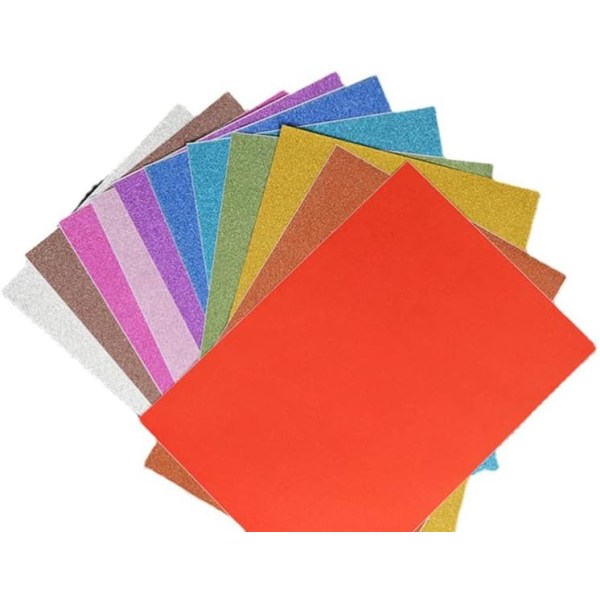 Färgglatt självhäftande papper (10 ark) för hantverk och dekorationer