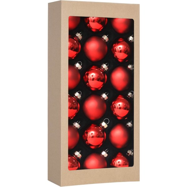 18 st 1,8 tum (45 mm) julkulor för juldekorationer, glas