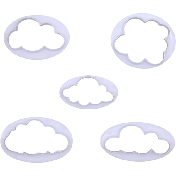Cloud Fondant Cutter Set - 5-delad form för tårtdekorering