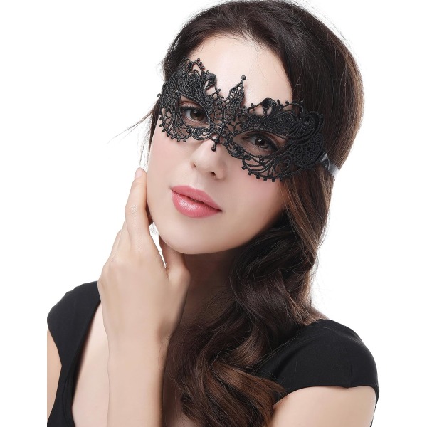 Lyxig sexig spets ögonmask balmask maskerad bollmask för kostymfest