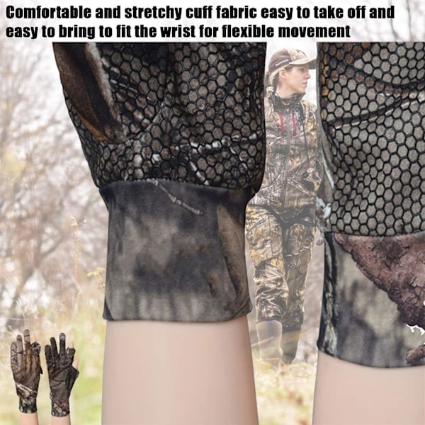 Camo Hunting Gloves Lightweight Pro Anti-Slip Shooting Gloves Vattentät Varm