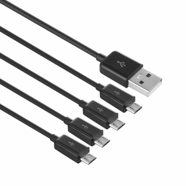 Micro USB Splitter-kabel, Micro USB Multi Charging-kabel, [4 i 1]