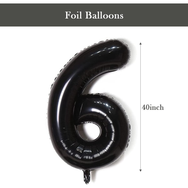 40-tums folieballong - jättesvart ballong (nummer 2)