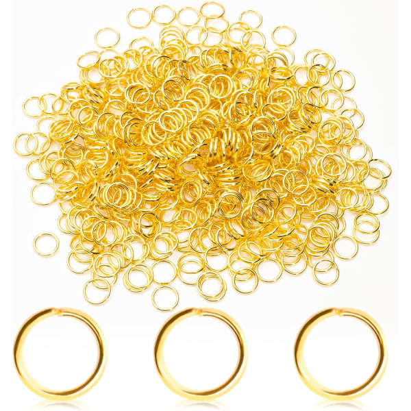 500 Gold Jump Rings - Mini Metal Ring Connectors