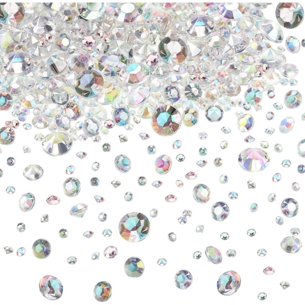 Klara diamanter Kristaller Akrylädelstenar - 4000 bitar för bordsspridning och dekorationer (Crystal AB)