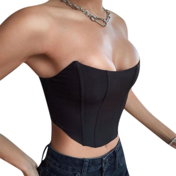 Ärmlös Push Up Bustier-korsett för kvinnor med urbenad bodyshaper