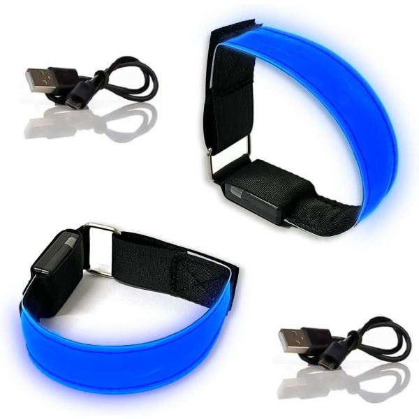 Uppladdningsbara reflekterande armband - LED-armband med hög synlighet