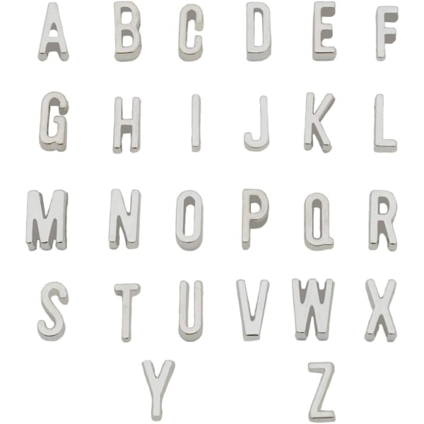 Alfabetets bokstavsberlocker 104st A-Z för DIY-smycken