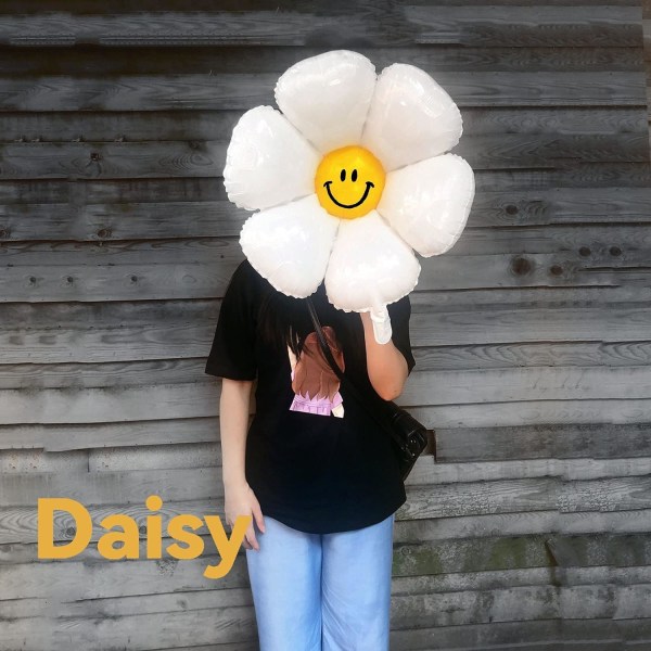 Daisy Balloons Enorm blomma ballong 30 tums White Daisy Party