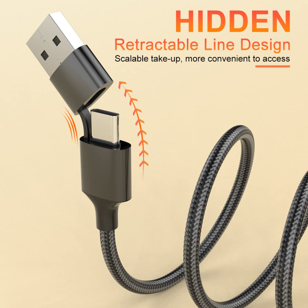 3M Multi Snabb 4-i-1 multi Nylon sladd USB/C