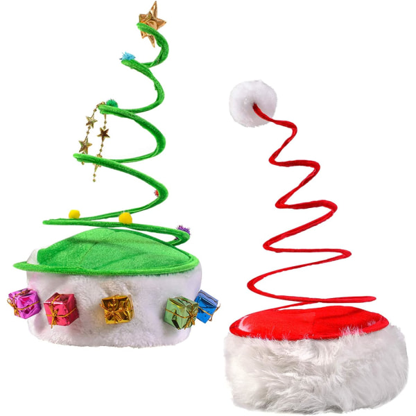 Hatt - Elf Hat - Christmas Tree Hat - Antler Pannband - (2 st)