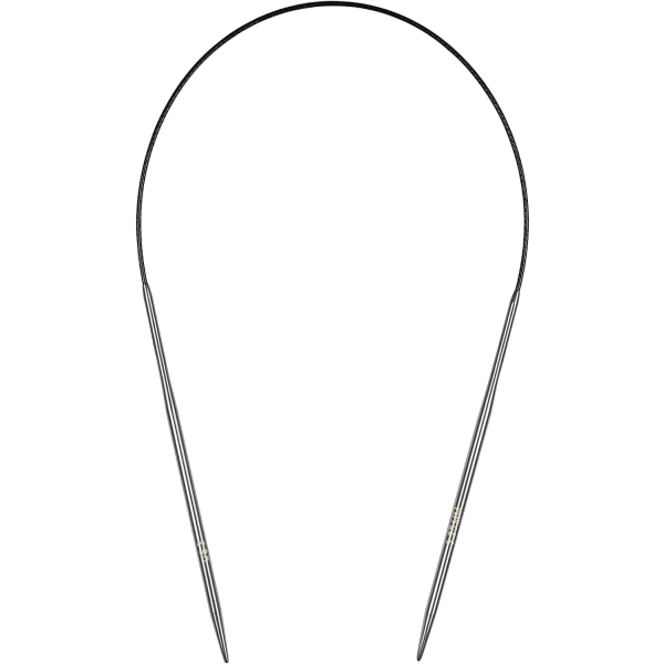 Cirkulära stickor (3,25 mm 40 cm) - Stålstickor med flexibel kabel