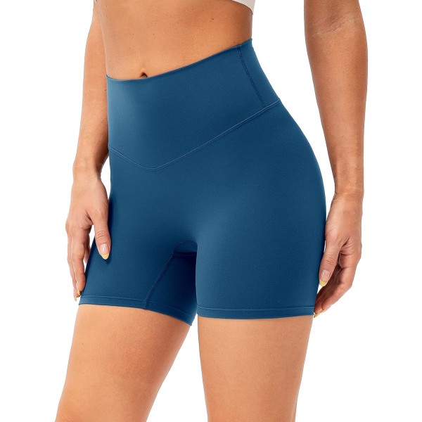 Naked Feeling Biker Shorts för kvinnor - Ultra Soft Workout Yoga med hög midja