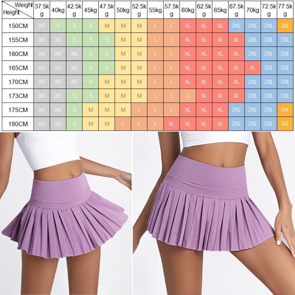 Cloud Hide Damer Säkra tenniskjolar XS-XXL Golflöpning Plisserad byxkjol SEXIG Sport Fitness Gym Shorts Ficka Hög midja Skort BlueGreen XXL