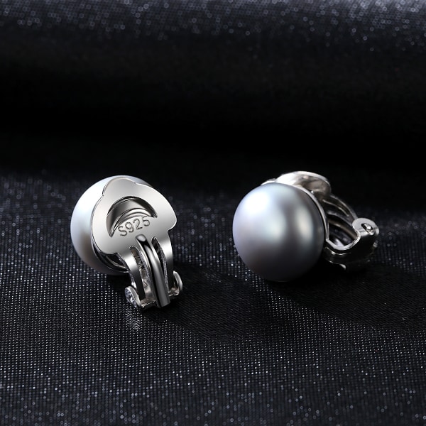 Sötvattenspärlörhängen i elegant S925 silver med zirkonstenar för kvinnor White 18K Gold 925 Silver