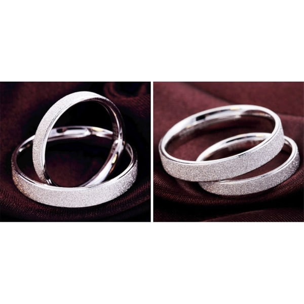 Nytt trendigt par bröllopsring äkta certifierad tibetanska silversmycken Tillbehör Älskare Mikroskrubbringar för kvinnor män present 7