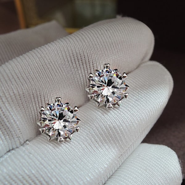 Certifierade solid 925 silver nål örhängen för kvinnor bröllop smycken hög kvalitet fyrkantiga klarkristall zirkon örhängen E829